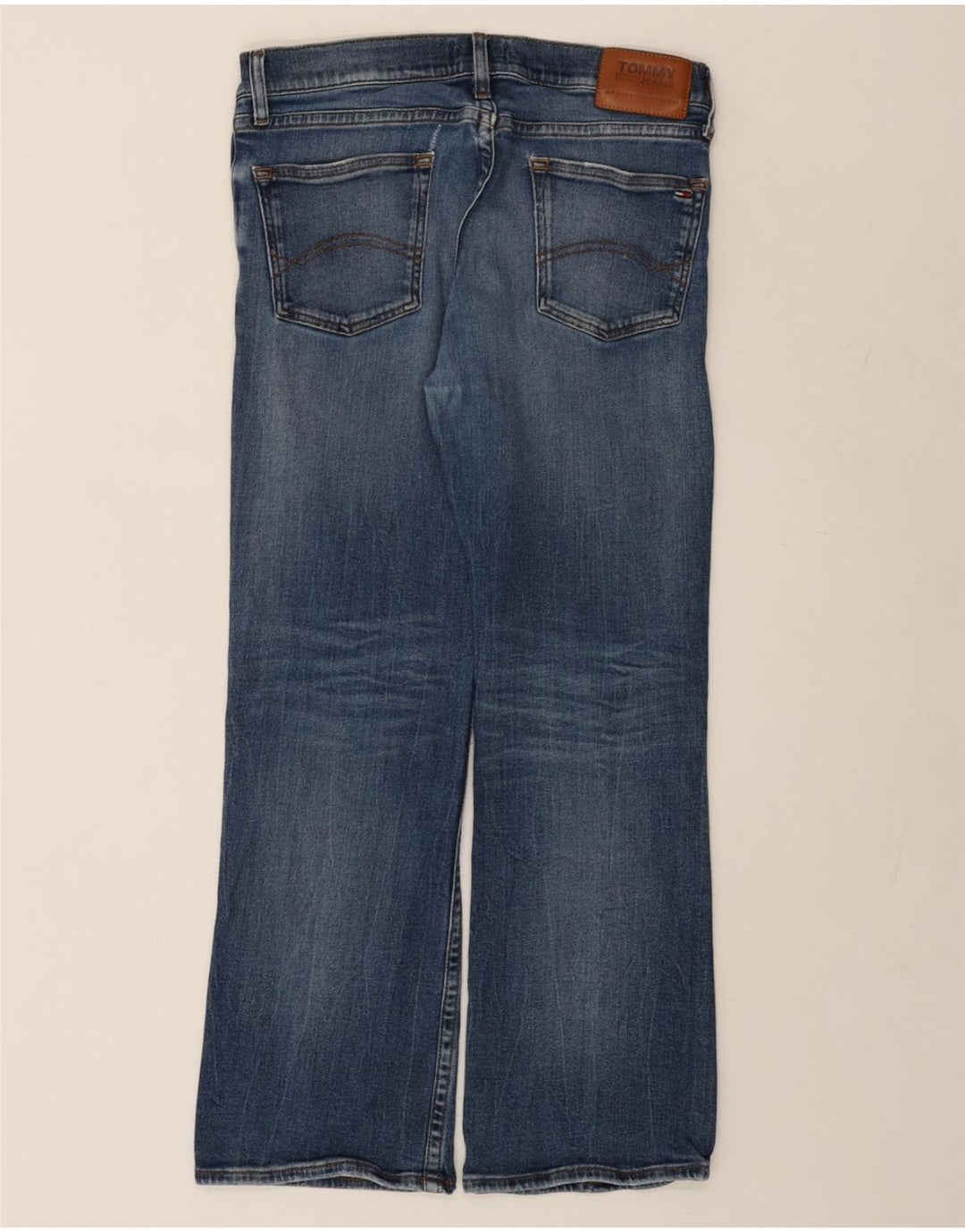 TOMMY HILFIGER Masculino Bootcut Jeans W32 L30 Azul Algodão
