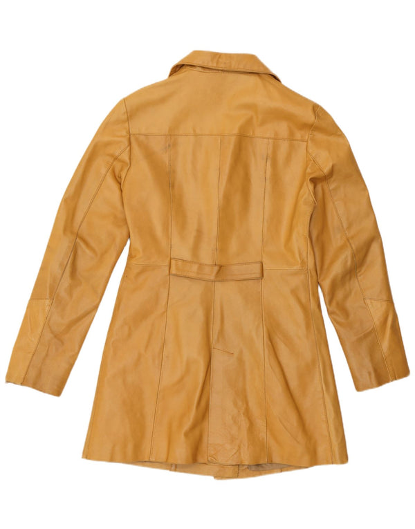Casaco de couro feminino Terranova UK 10 pequeno couro bege