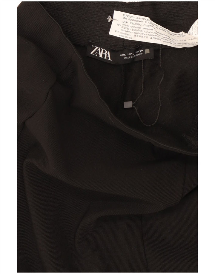 Leggings femininos Zara UK 16 poliéster preto grande