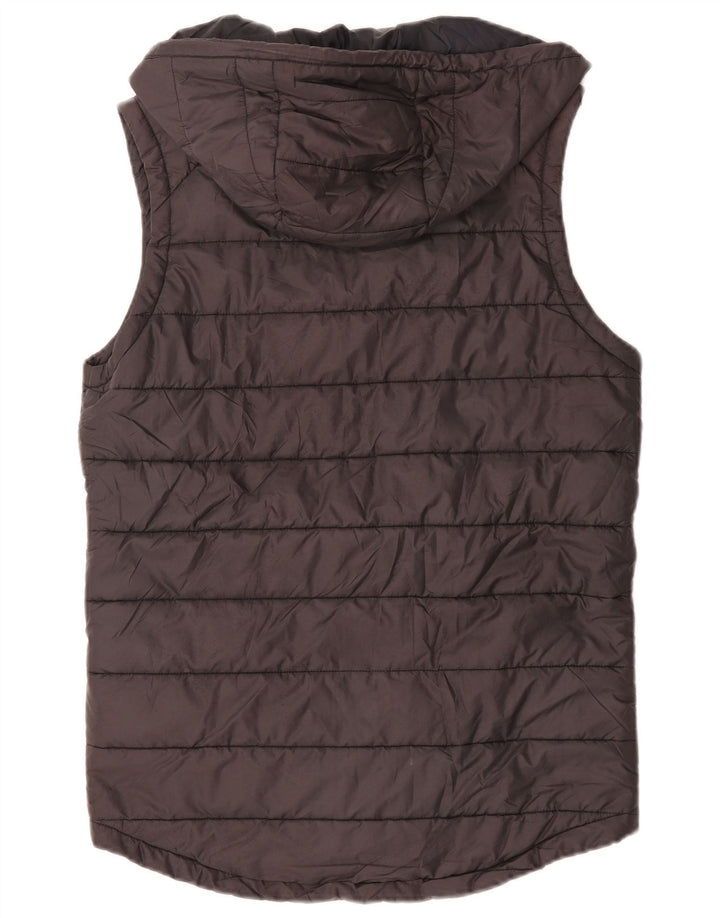 Colete acolchoado com capuz masculino Nike UK 36 pequeno poliéster preto