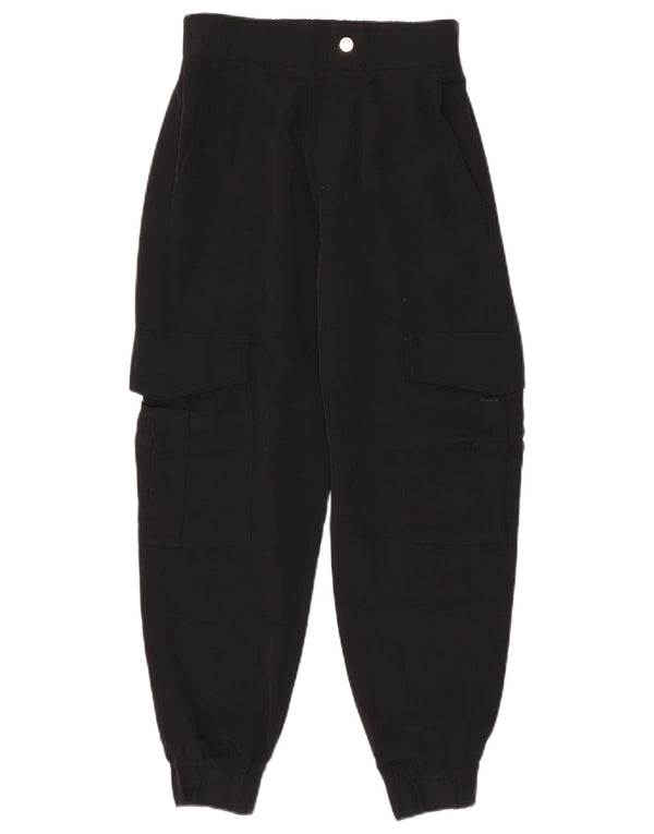 Calça jogger feminina Zara XS W24 L25 poliéster preto