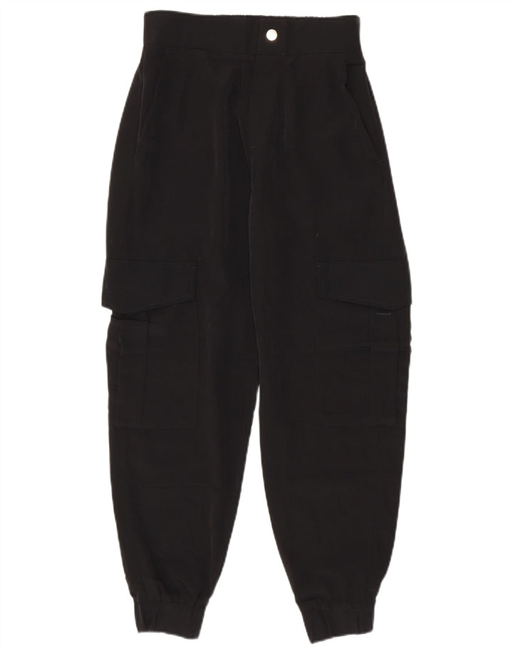 Calça jogger feminina Zara XS W24 L25 poliéster preto