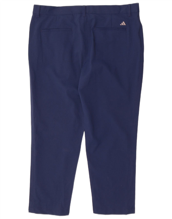 Calça Chino Adidas Masculina Pegged W38 L28 Azul Marinho Poliéster