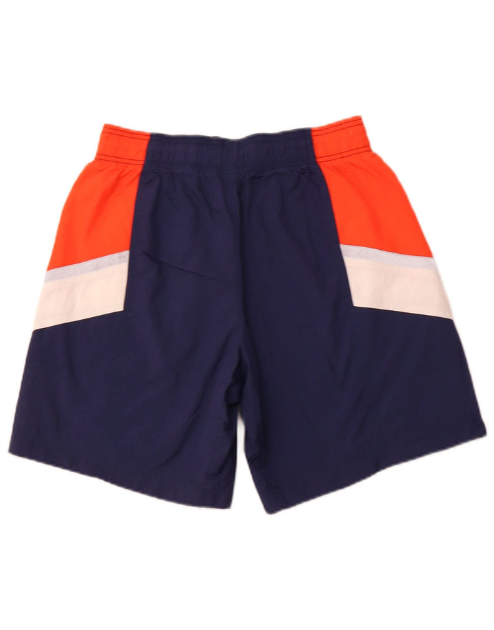 Shorts esportivos masculinos NIKE médio azul marinho colorblock poliéster