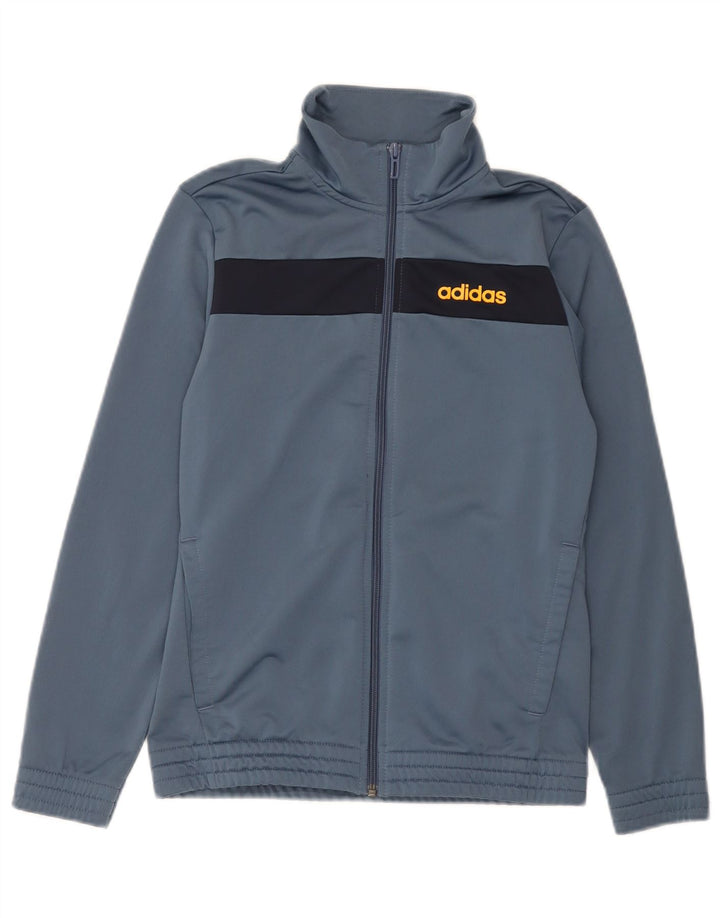 Jaqueta Adidas Meninos Treino Top 12-13 Anos Cinza Colorblock Poliéster