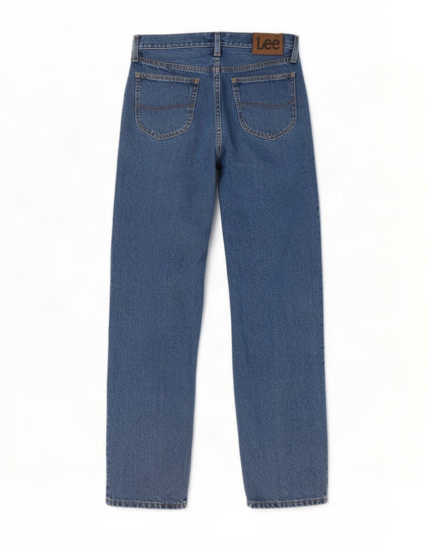 Lee Mens Kansas Straight Jeans W32 L32 Azul Algodão
