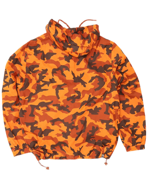 Puma Mens Graphic Anorak Jacket UK 38 Médio Laranja Camuflagem Esportes