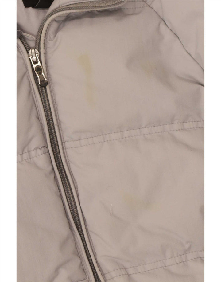 Jaqueta acolchoada feminina Helly Hansen Reino Unido 16 grande bloco colorido cinza nylon