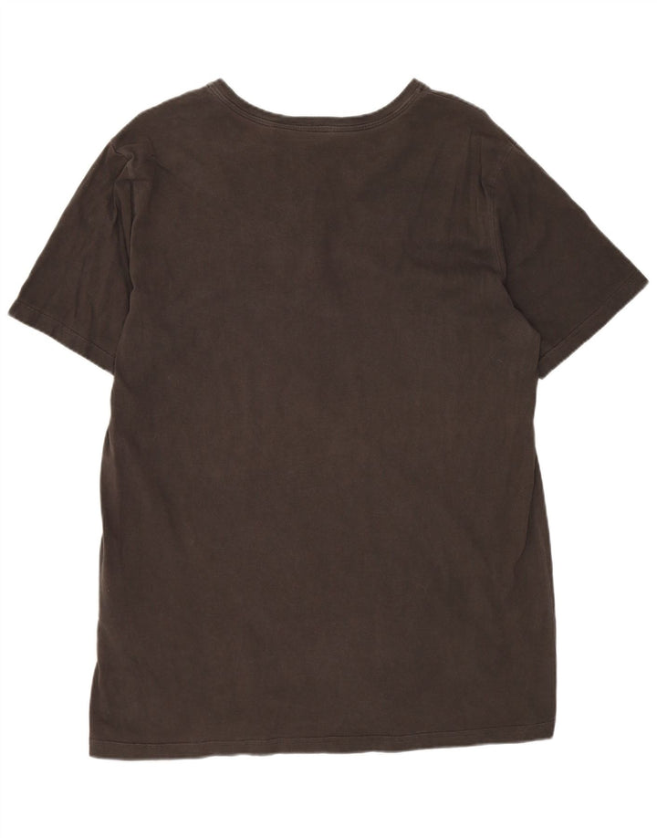 Camiseta masculina QUIKSILVER de algodão marrom médio