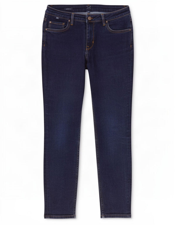 Crew Clothing Womens Skinny Jeans UK 12 Médio W30 L26 Azul Marinho Algodão