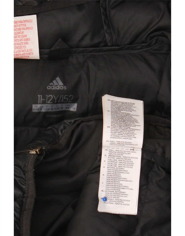 Casaco acolchoado com capuz Adidas Boys 11-12 anos preto poliéster