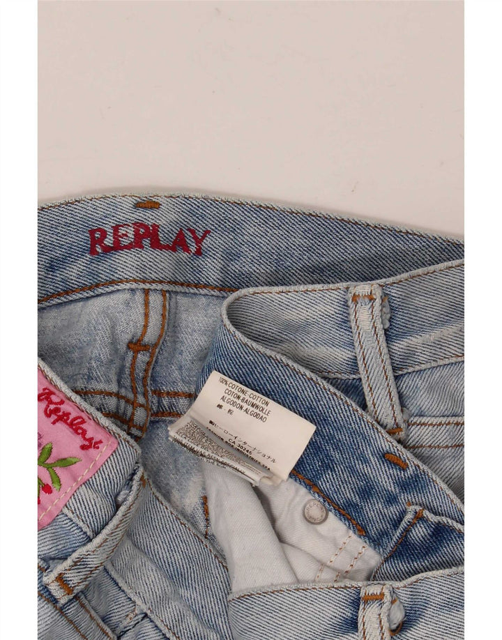 Calça jeans feminina Replay W25 L30 azul algodão