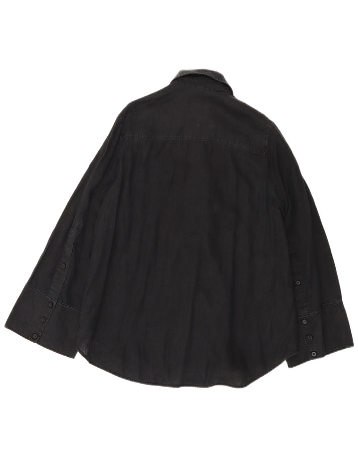 Cos Camisa Feminina Oversized EU 32 2XS Linho Preto