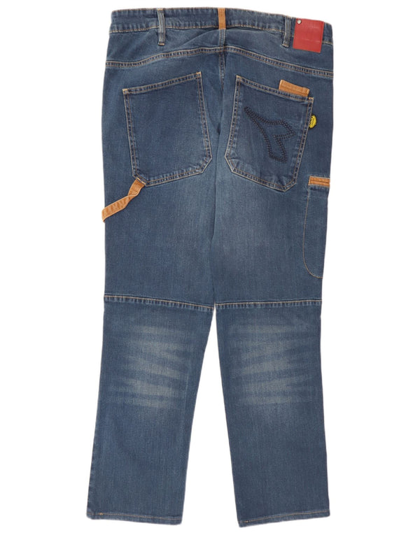 Diadora Mens Cargo Straight Jeans W34 L30 Azul