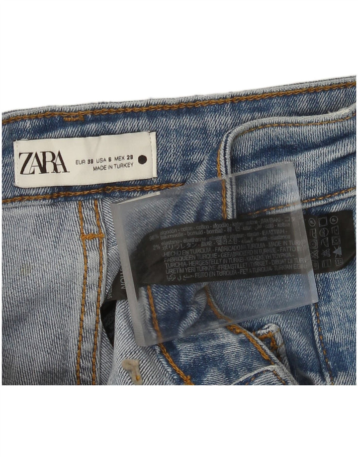 Zara Jeans Bootcut Feminino EU 38 Pequeno W28 L26 Azul Algodão