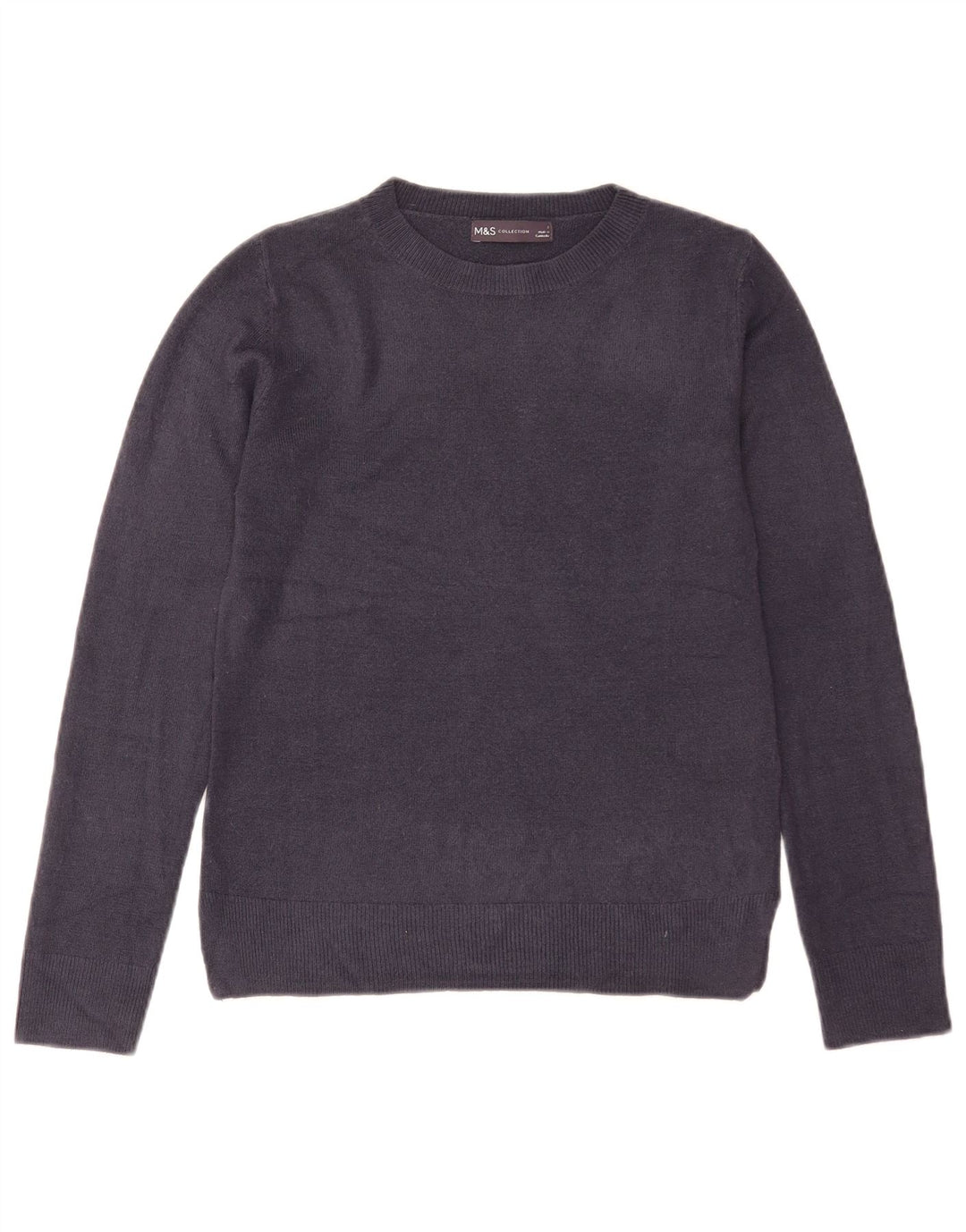 Suéter feminino Marks & Spencer com gola canoa Reino Unido 8 pequeno azul marinho