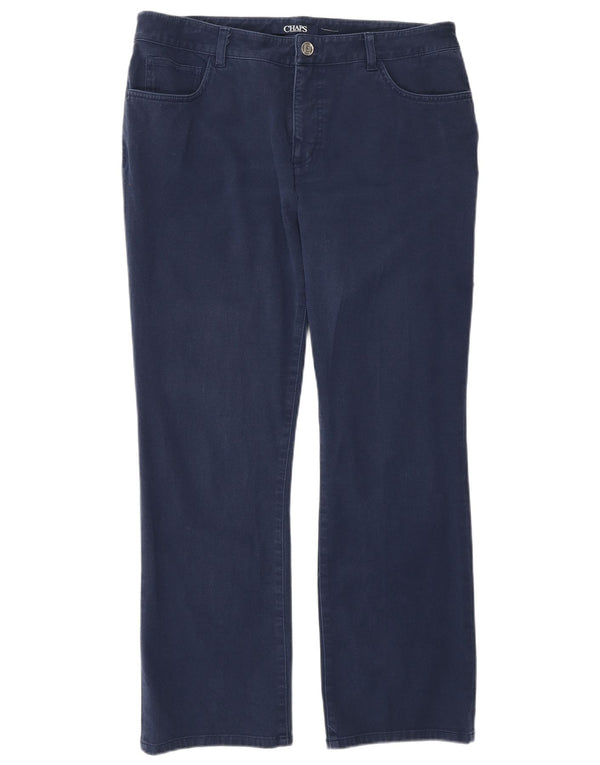 Chaps Womens Straight Jeans US 12 Large W32 L28 Navy Blue Cotton