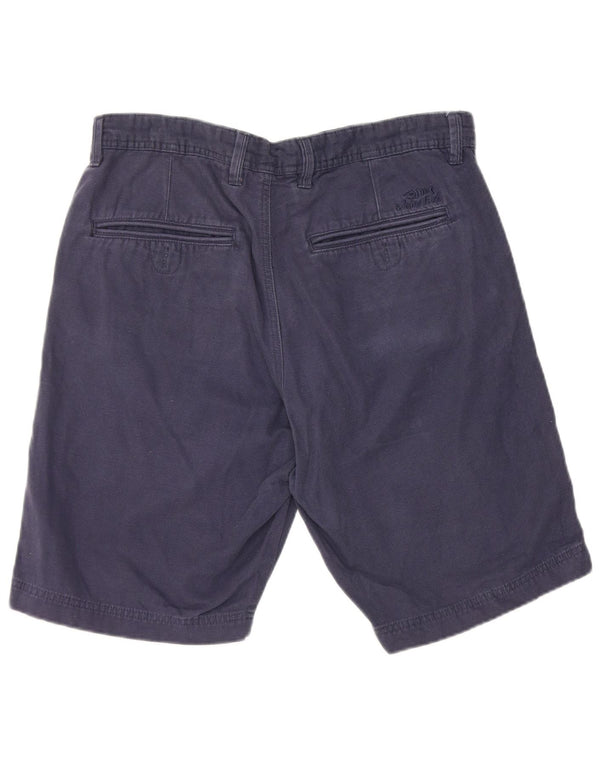 Weird Fish Mens Chino Shorts Grande W34 Azul Marinho Algodão