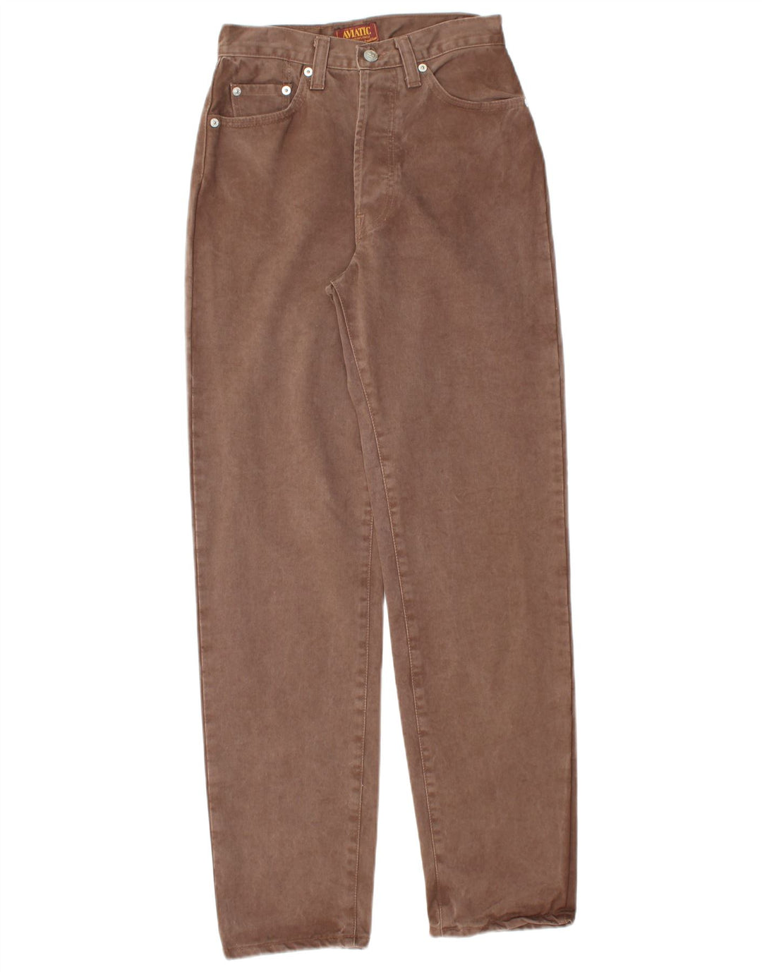 AVIATIC Jeans Cônicos Femininos W28 L31 Algodão Marrom