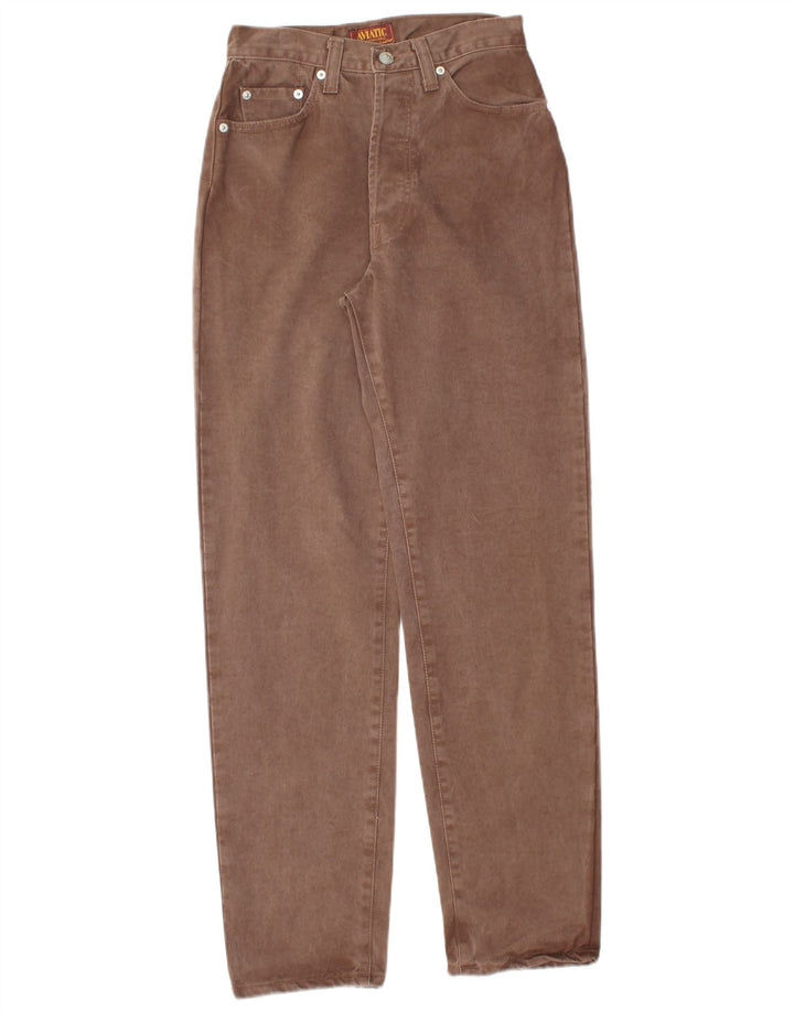 AVIATIC Jeans Cônicos Femininos W28 L31 Algodão Marrom
