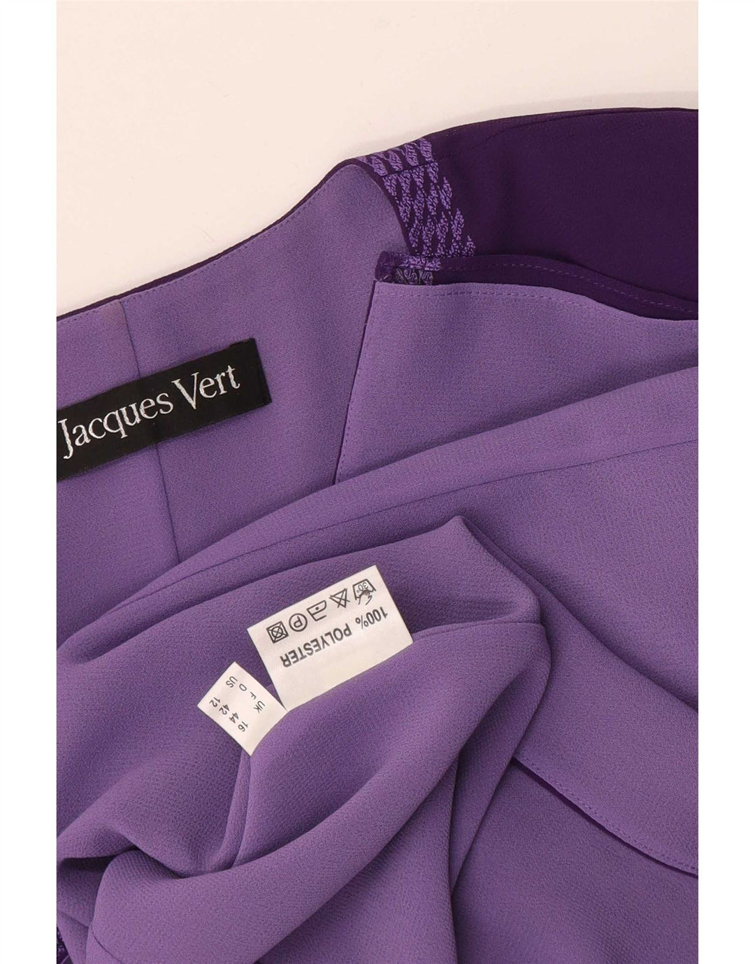 Jaqueta blazer feminina Jacques Vert com 3 botões Reino Unido 16 grande roxo poliéster