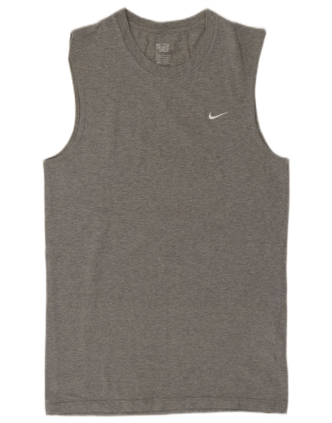Colete Nike Masculino Top UK 34/36 Pequeno Algodão Cinza