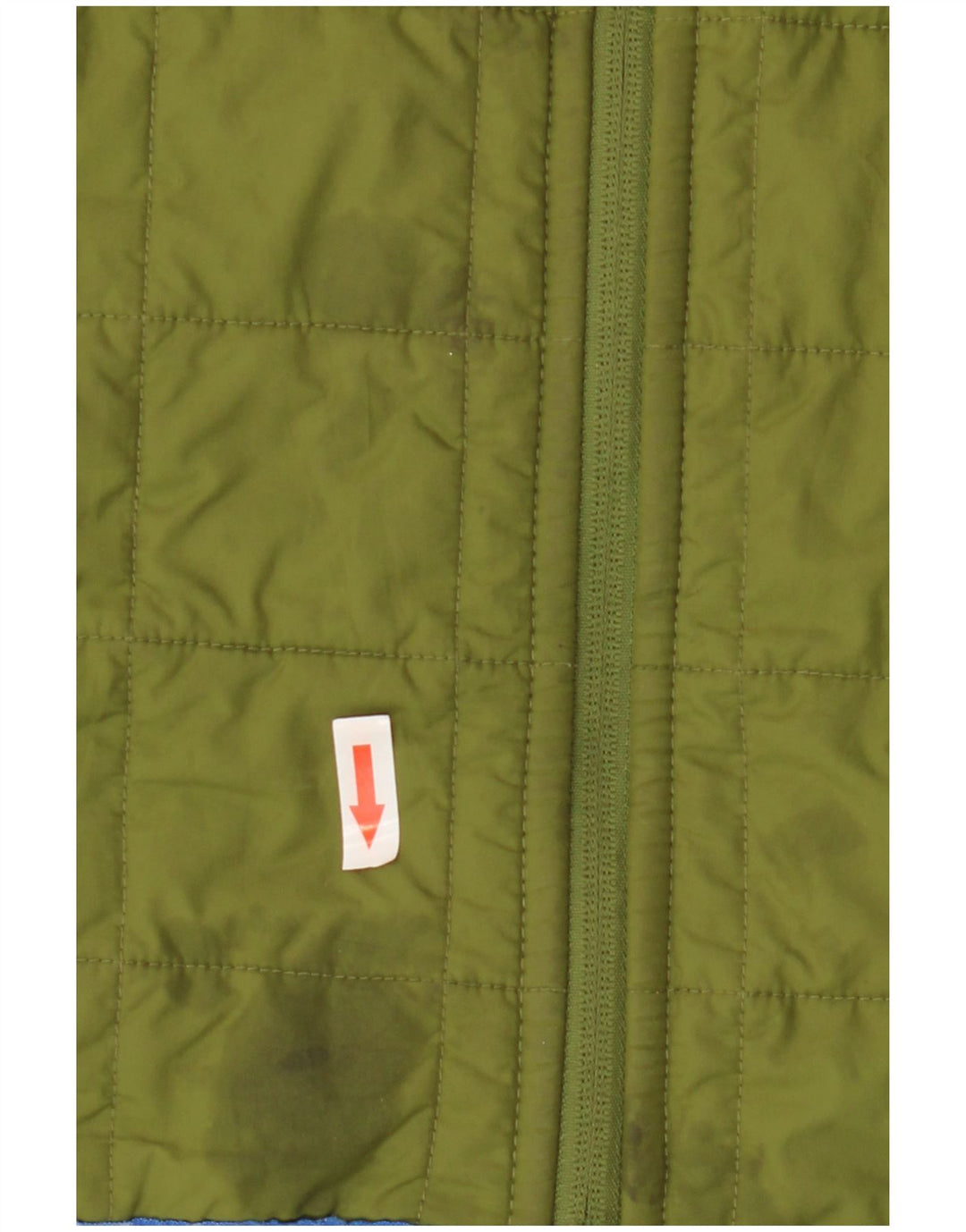 Jaqueta acolchoada com capuz para meninos Jack Wolfskin 7-8 anos verde colorblock