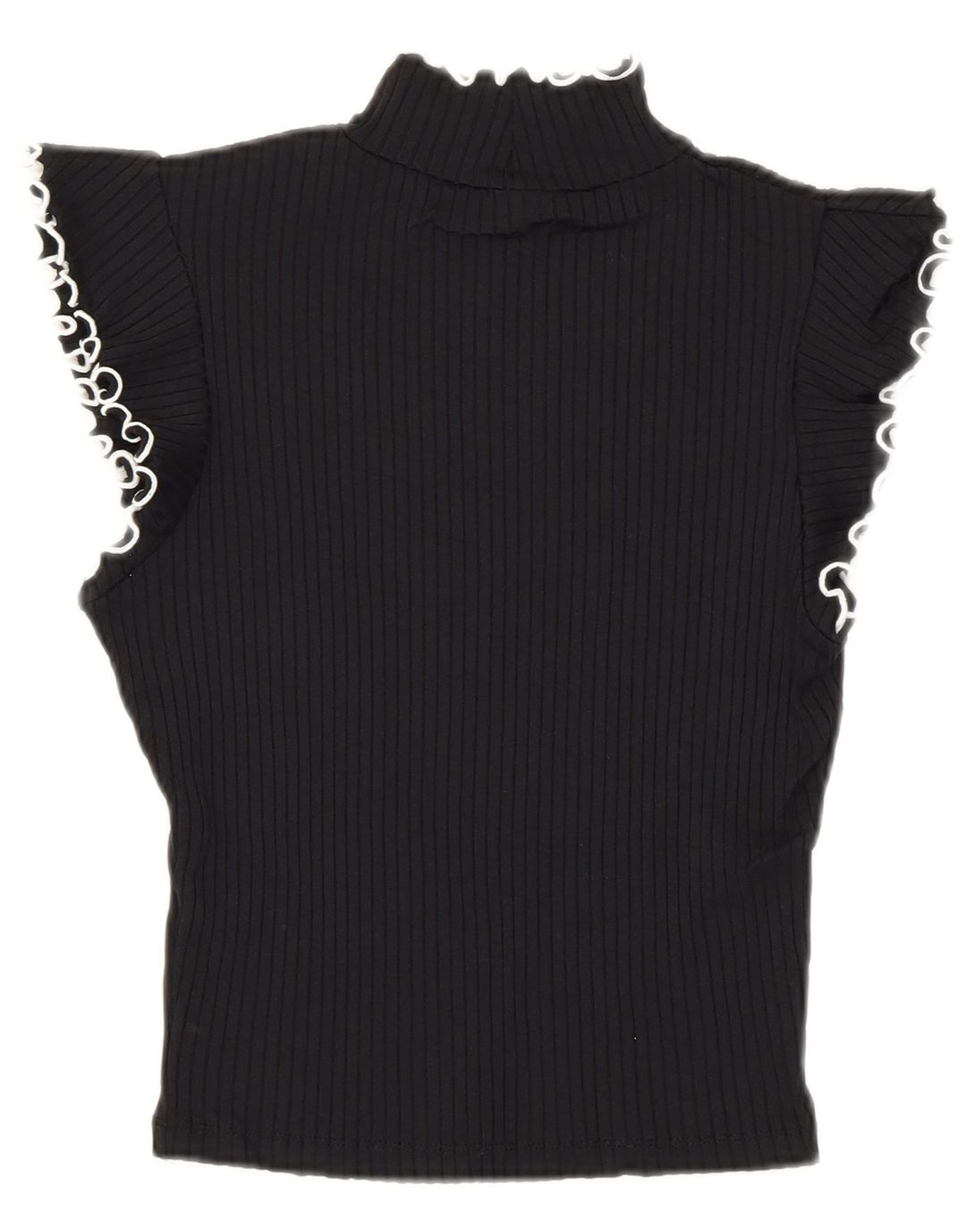 Blusa feminina Zara Top UK 8 pequena poliamida preta