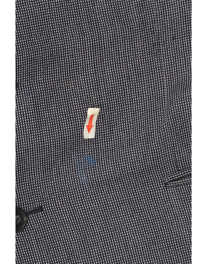 Jaqueta Blazer Curta Masculina Marks & Spencer Reino Unido 42 Grande Azul Marinho Manchado