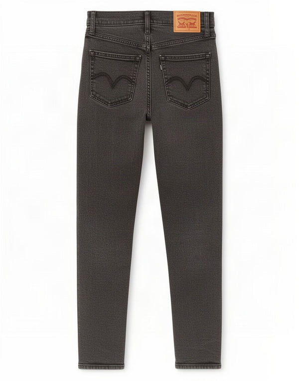 Calça jeans feminina Levi's Tapered W25 L27 algodão cinza