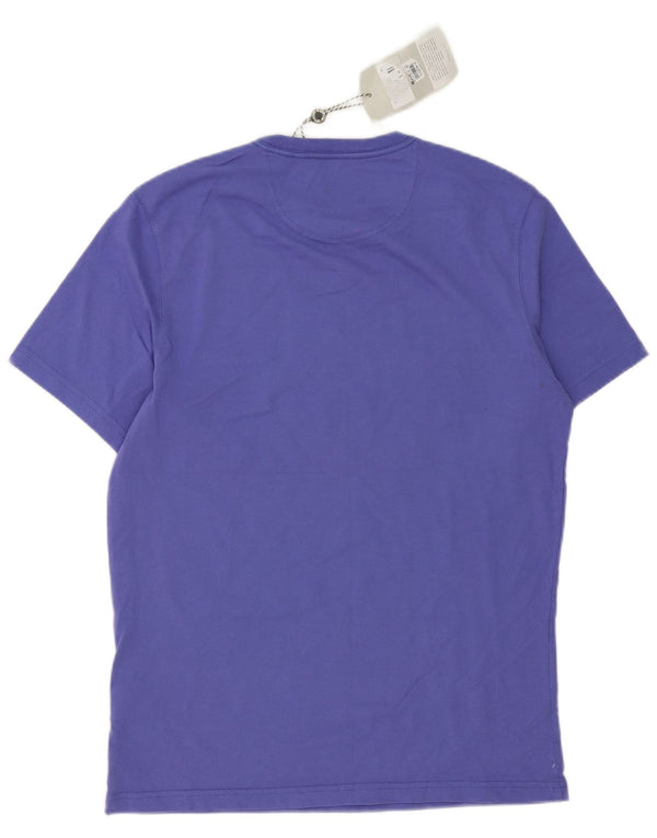 Camiseta masculina Barbour Slim Fit com estampa gráfica de algodão roxo médio