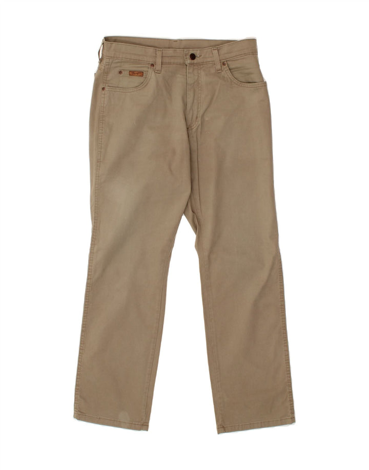 WRANGLER Mens Texas Straight Casual Trousers W30 L32 Beige Cotton Vintage Wrangler and Second-Hand Wrangler from Messina Hembry 