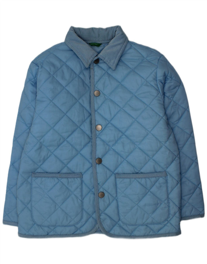Jaqueta acolchoada Benetton Boys 7-8 anos nylon azul médio
