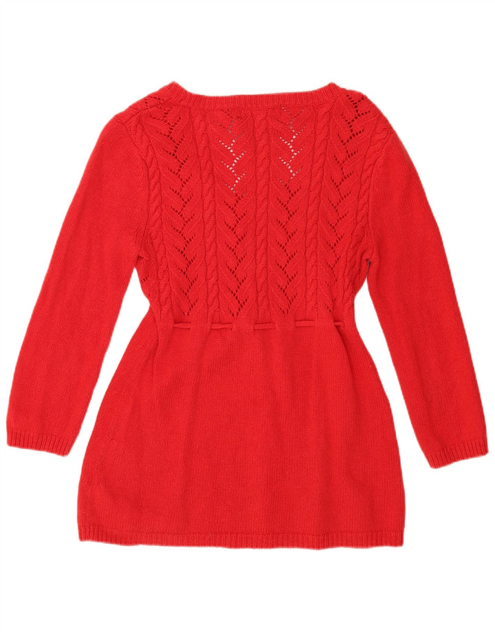 Suéter feminino MICHAEL KORS manga 3/4 com gola canoa Reino Unido 12 médio vermelho