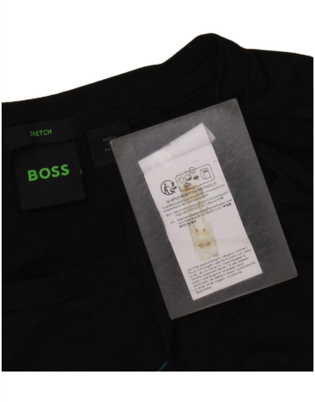 Camiseta gráfica masculina HUGO BOSS Top grande de algodão listrado preto
