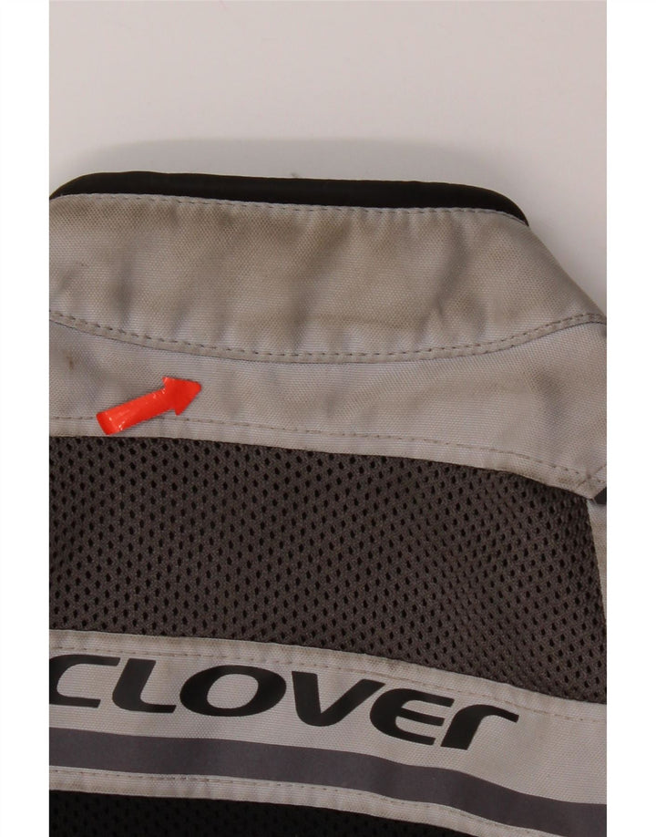Clover Womens Graphic Racer Jacket UK 6 XS Multicolorido Colourblock