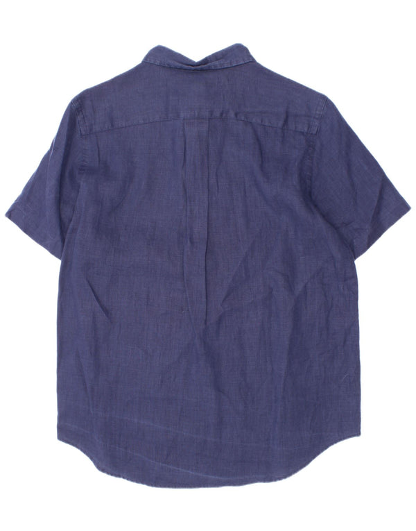 Ralph Lauren Camisa masculina de manga curta 14-15 anos grande azul marinho