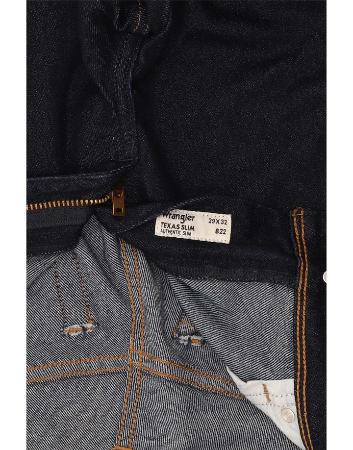 Wrangler feminino Texas Slim Jeans W29 L32 azul marinho algodão