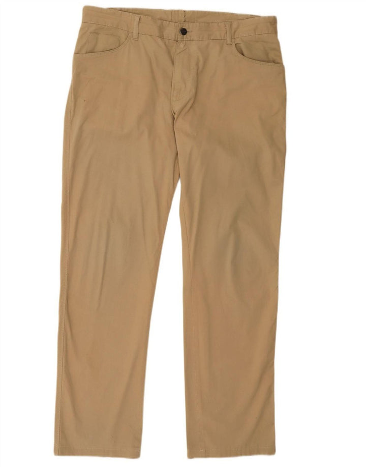 Calça masculina reta casual SLAM W36 L32 algodão bege