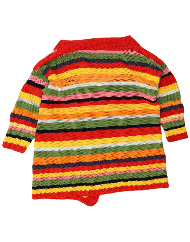 Suéter Cardigan Longline Feminino Vintage Reino Unido 14 Médio Multicolorido