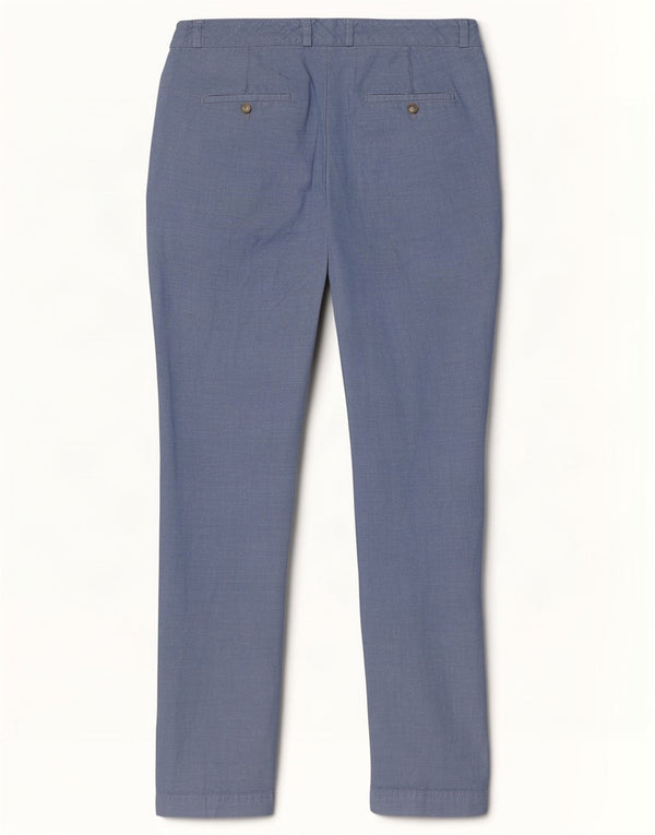 Marks & Spencer Womens Slim Chino Trousers UK 8 Small W26 L26 Blue Linen