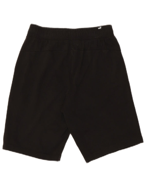 Shorts esportivos masculinos Puma pequeno algodão preto
