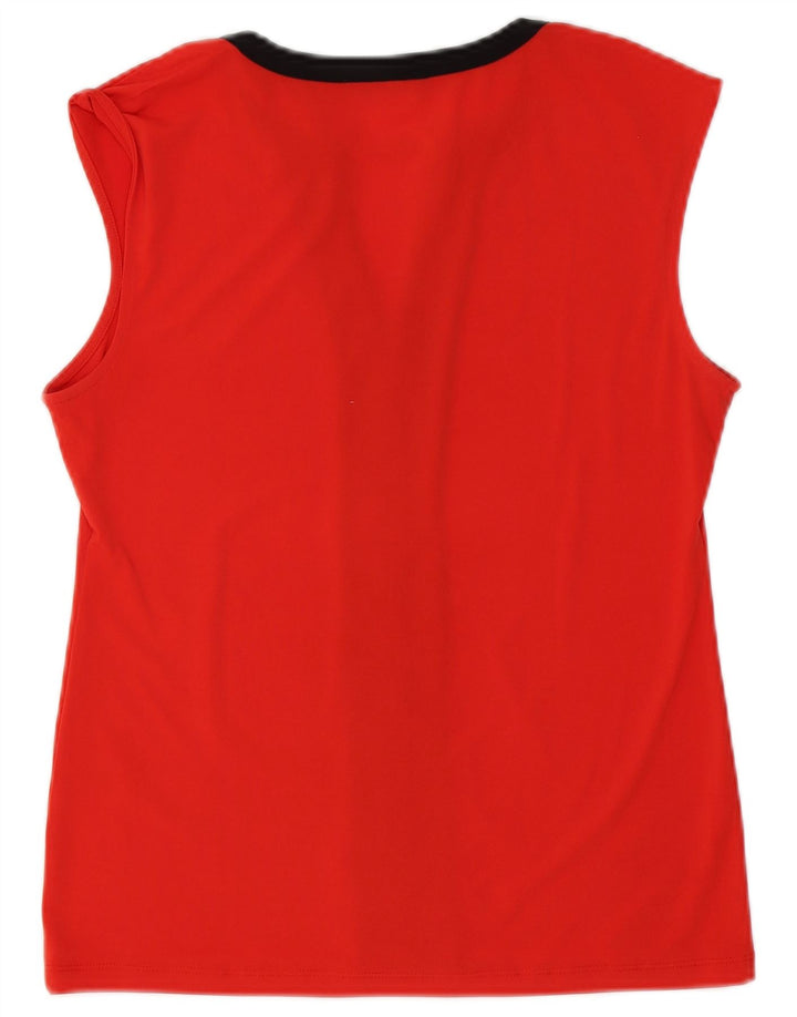 Blusa Feminina Calvin Klein Top UK 10 Pequeno Poliéster Colorblock Vermelho