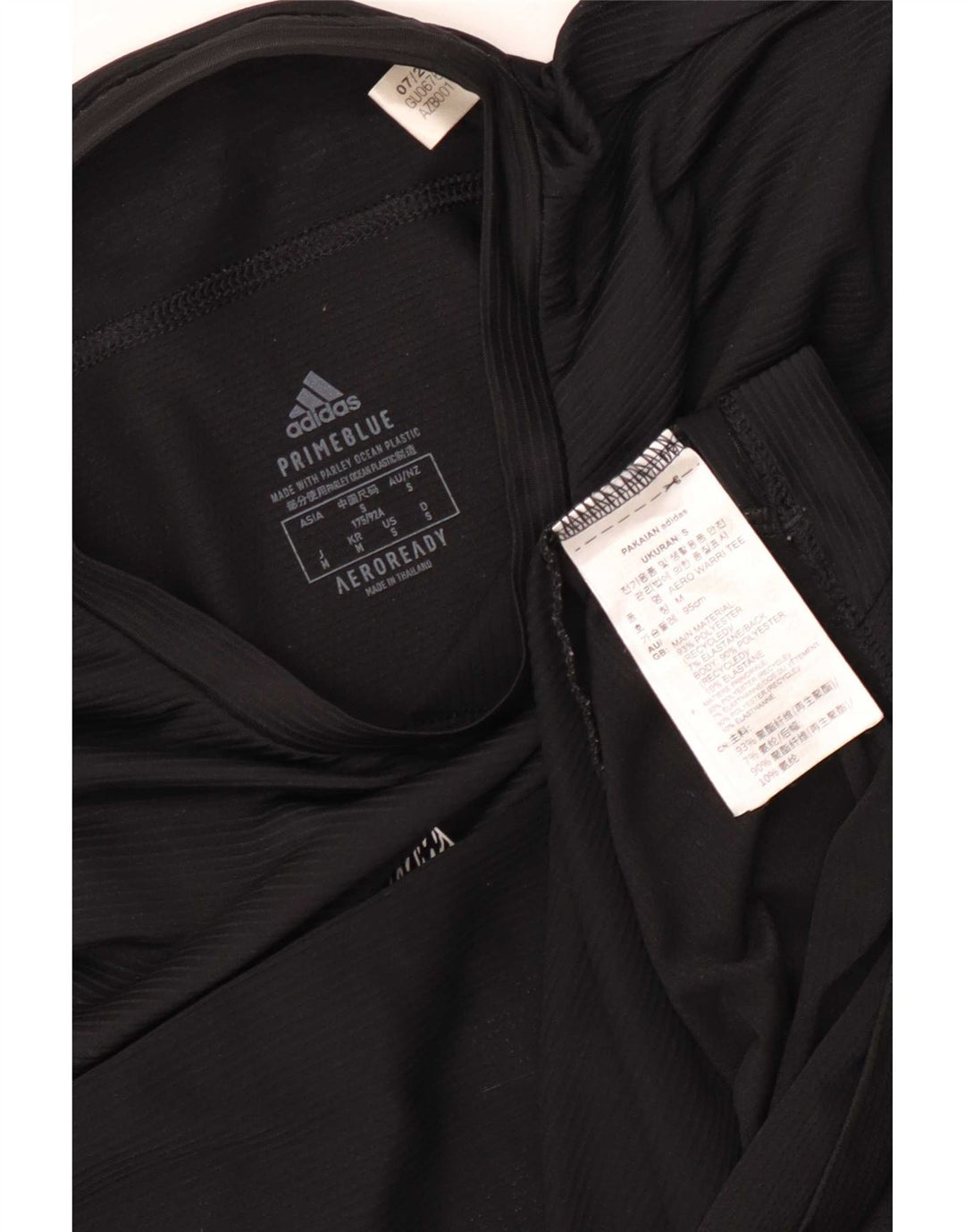 Adidas Mens Prime Blue Graphic Camiseta Top Pequeno Poliéster Preto