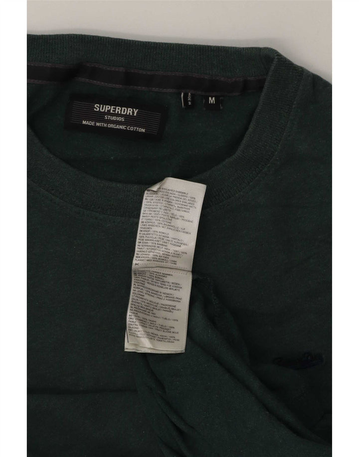 Camiseta masculina Superdry Top médio algodão verde