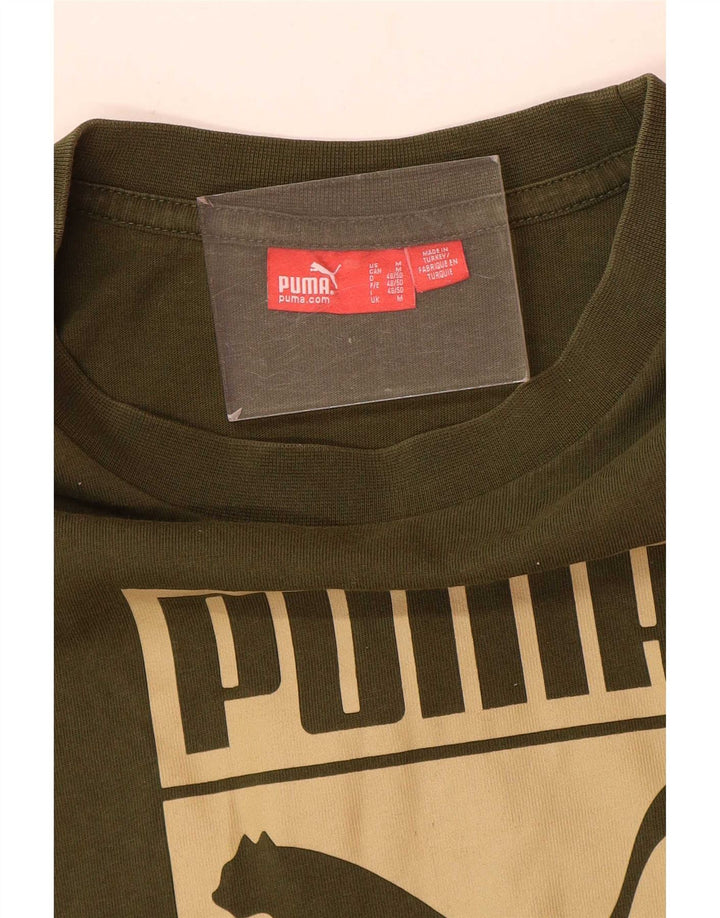 Puma Camiseta Masculina Graphic Top Médio Caqui