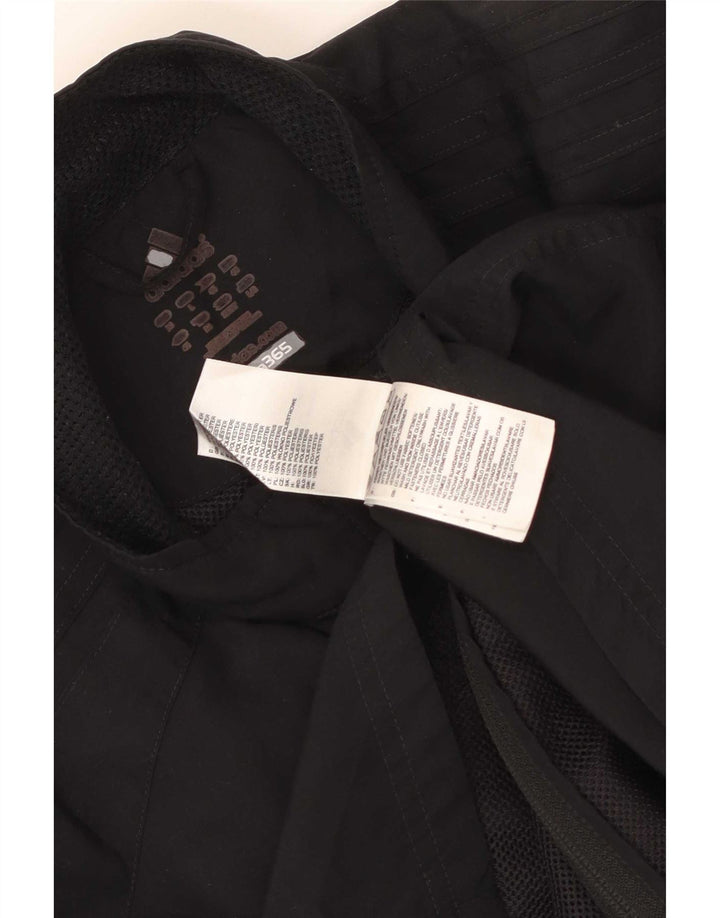 Adidas Womens Tracksuit Top Jacket UK 16 Grande Poliéster Preto