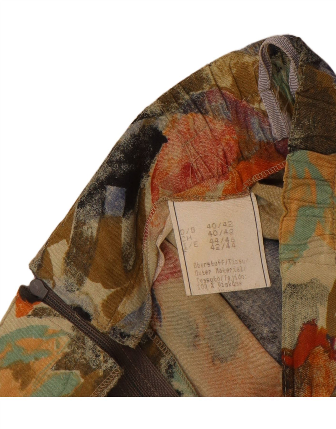 Saia maxi plissada feminina VINTAGE IT 44/46 médio W28 floral multicolorido