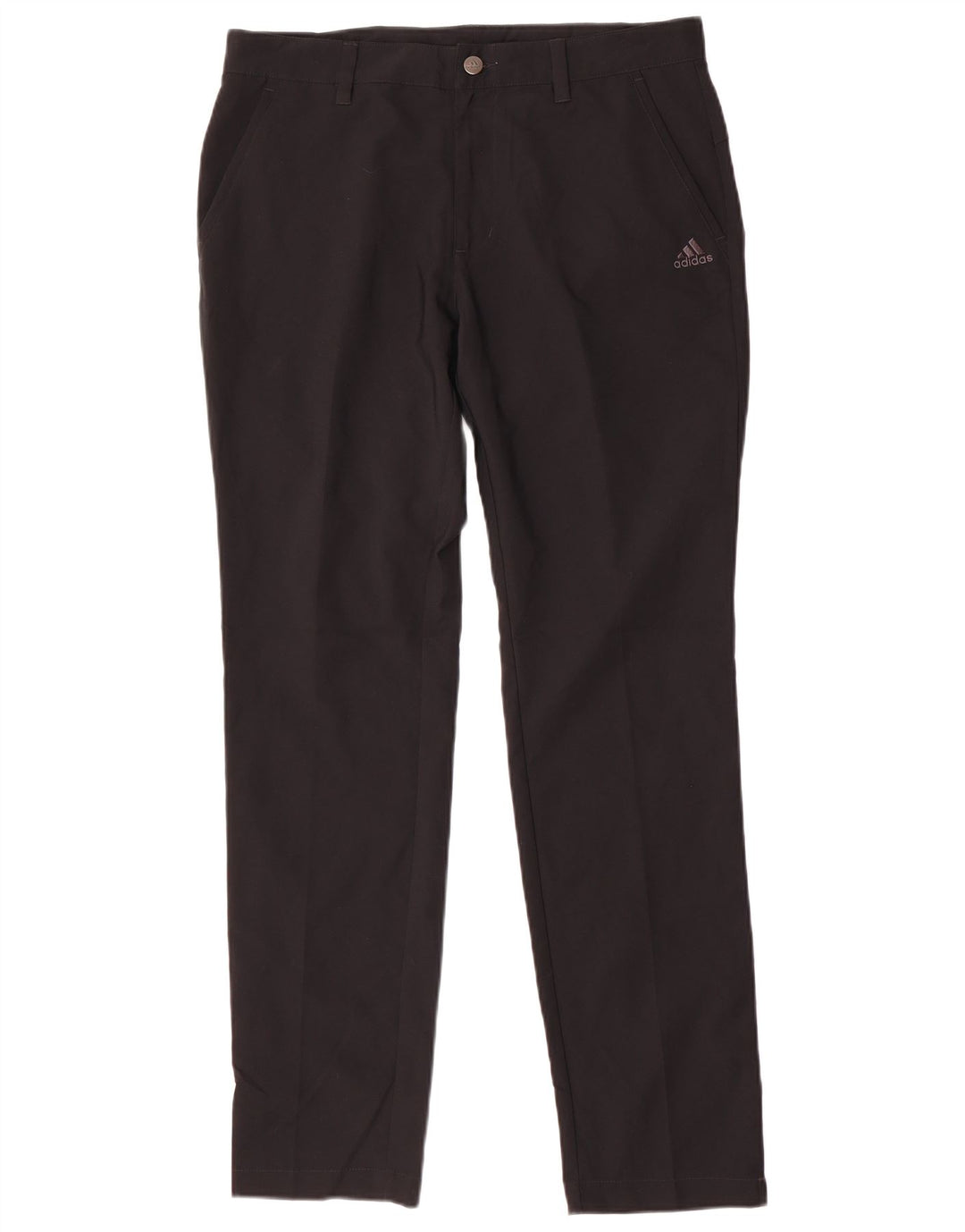 Adidas Mens Slim Chino Calças W32 L32 Poliéster Preto