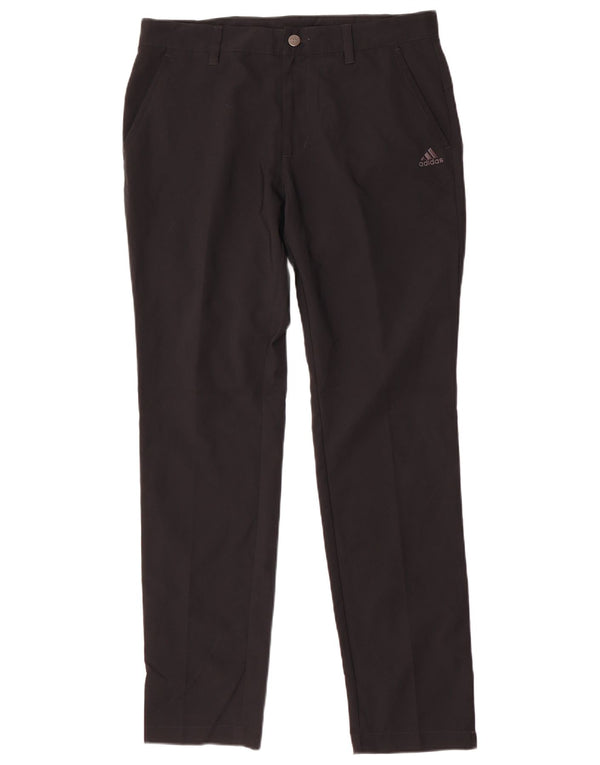 Adidas Mens Slim Chino Calças W32 L32 Poliéster Preto